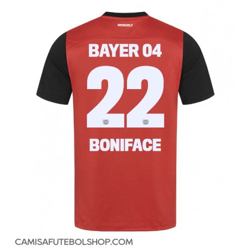 Camisa de time de futebol Bayer Leverkusen Victor Boniface #22 Replicas 1º Equipamento 2024-25 Manga Curta